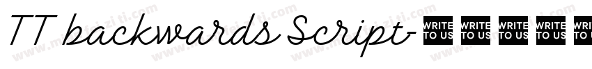 TT backwards Script字体转换
